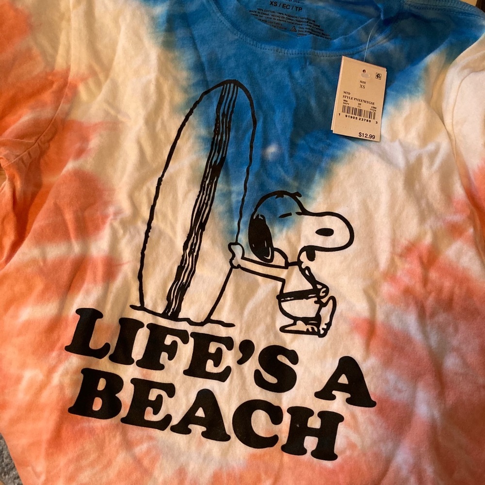 NWT Snoopy tie dyed T-Shirt